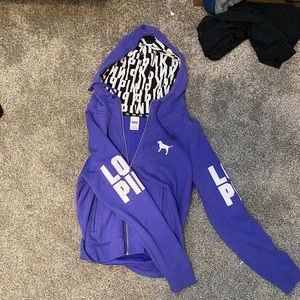 vs pink zip up